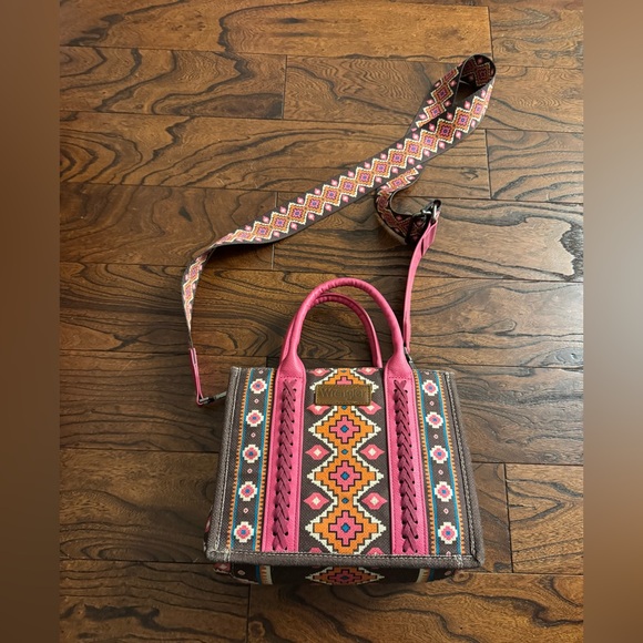 Wrangler Handbags - Wrangler southwestern dual sided hot pink Patterned Bag